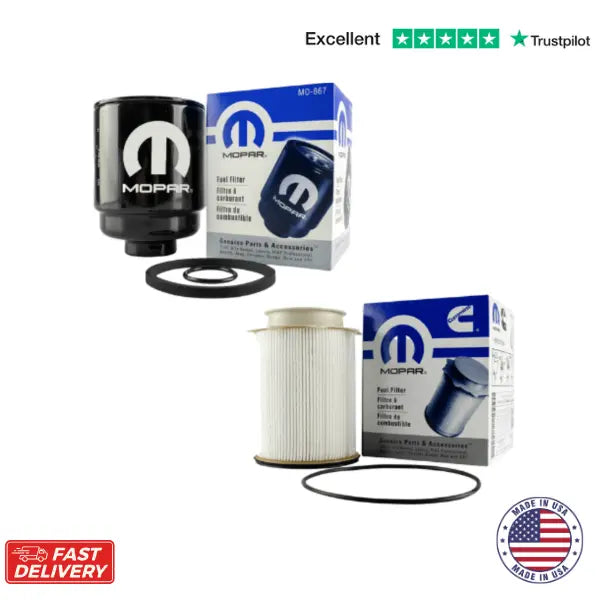 Mopar Oil Fuel Filter Set 68197867AB, 68157291AA (MO-867, MO-291) 6.7L Cummins for 2013-2018 Dodge Ram 2500-5500 Mopar
